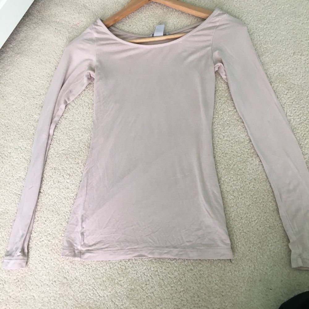 H&M light pink long sleeve